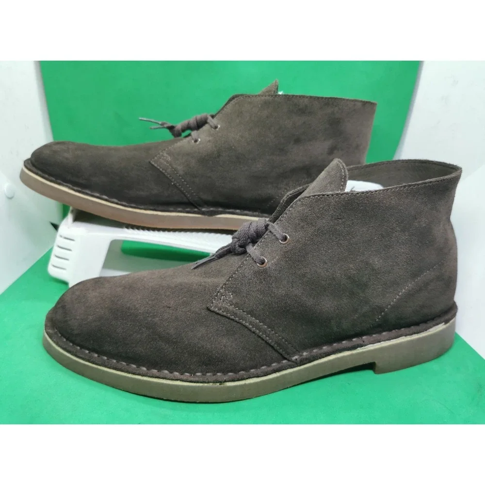 Clarks Bushacre 2 Chukka Brown Suede Leather Chukka Boots Lace Up Men Size 13 M